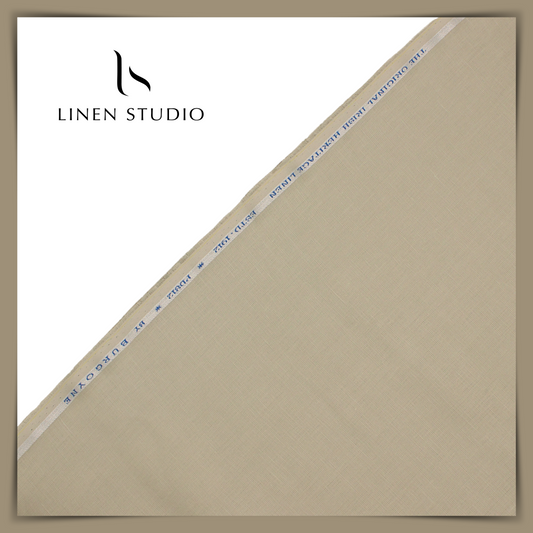 Burgoyne Single Tone Premium Suiting - Almond - Linen Studio