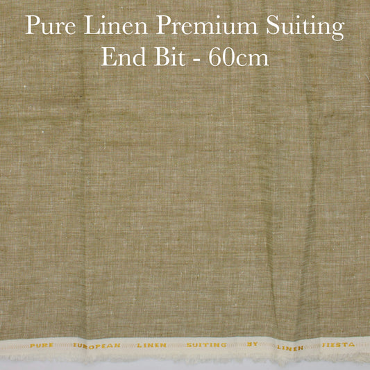 60 Cm Suiting Fabric  - END BIT (70%) - Linen Studio