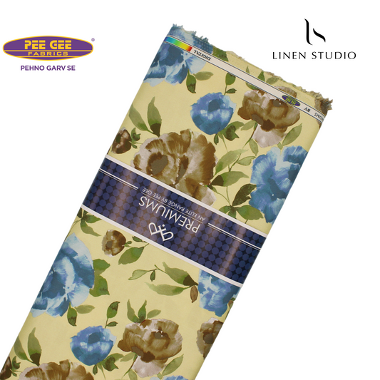 Pure Cotton Digital Print Shirting Fabric - 40% SALE 18 - Linen Studio