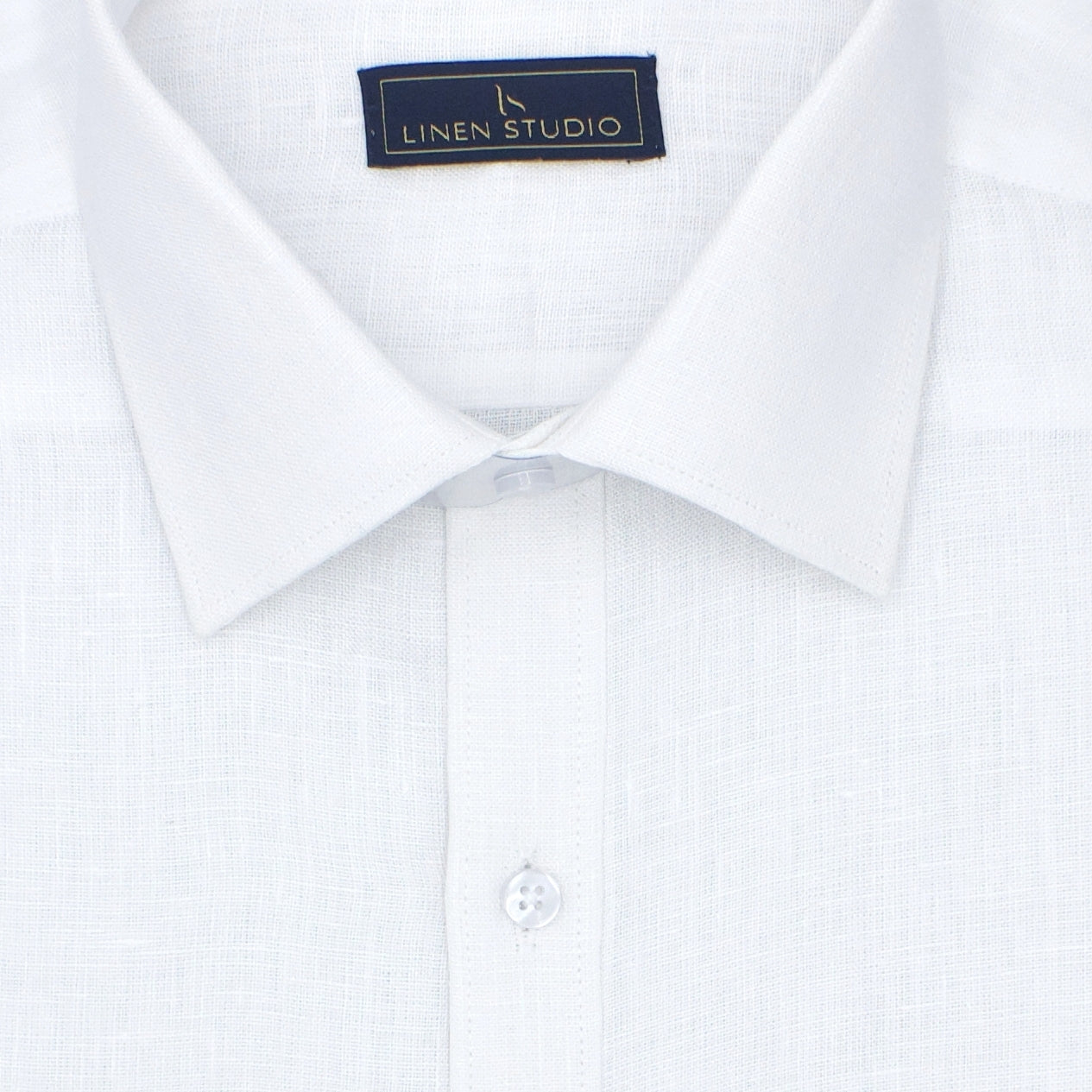 40 Lea White Readymade Pure Linen Shirt - Linen Studio