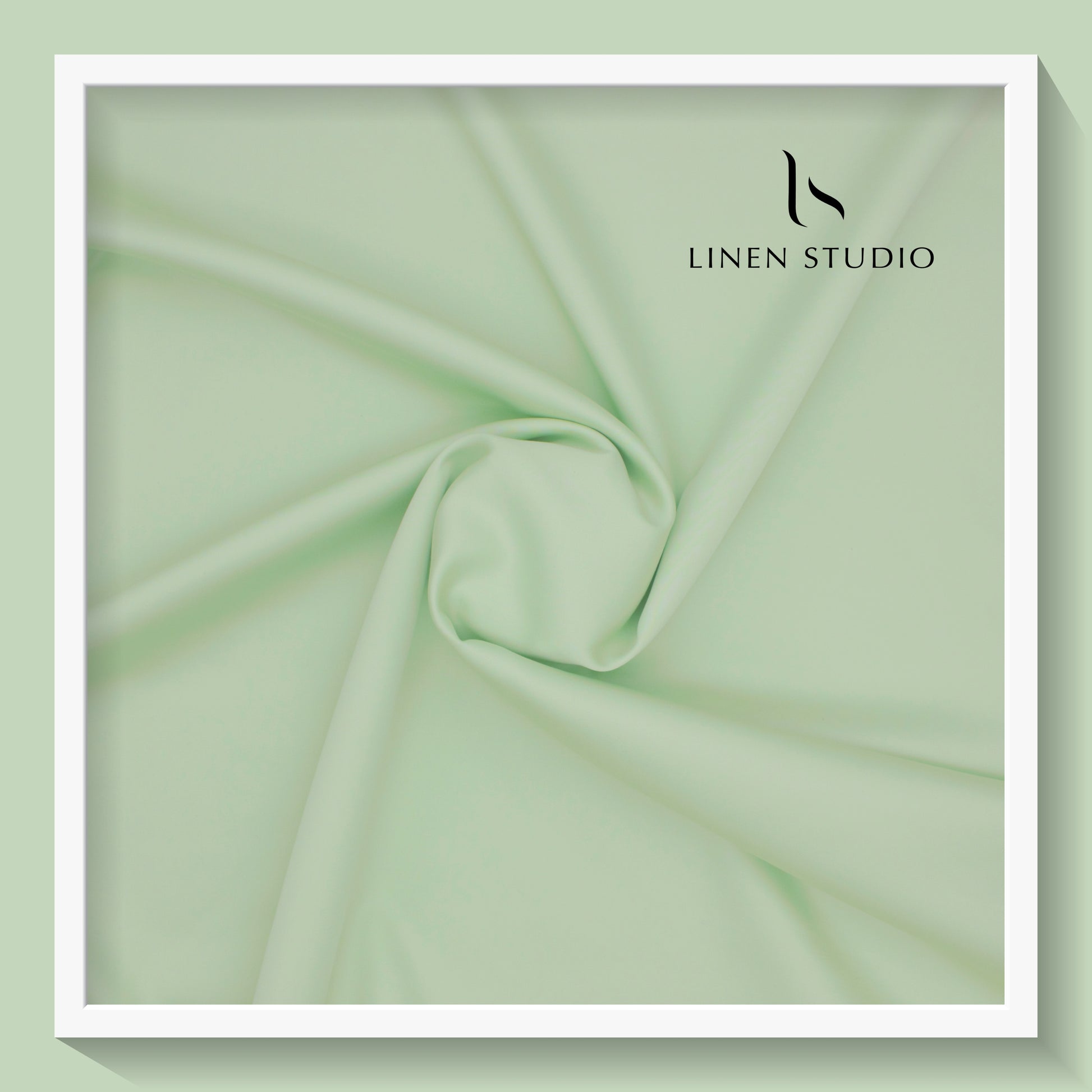 Luthai 100% Cotton Luxesatin Shirting  - Green - Linen Studio