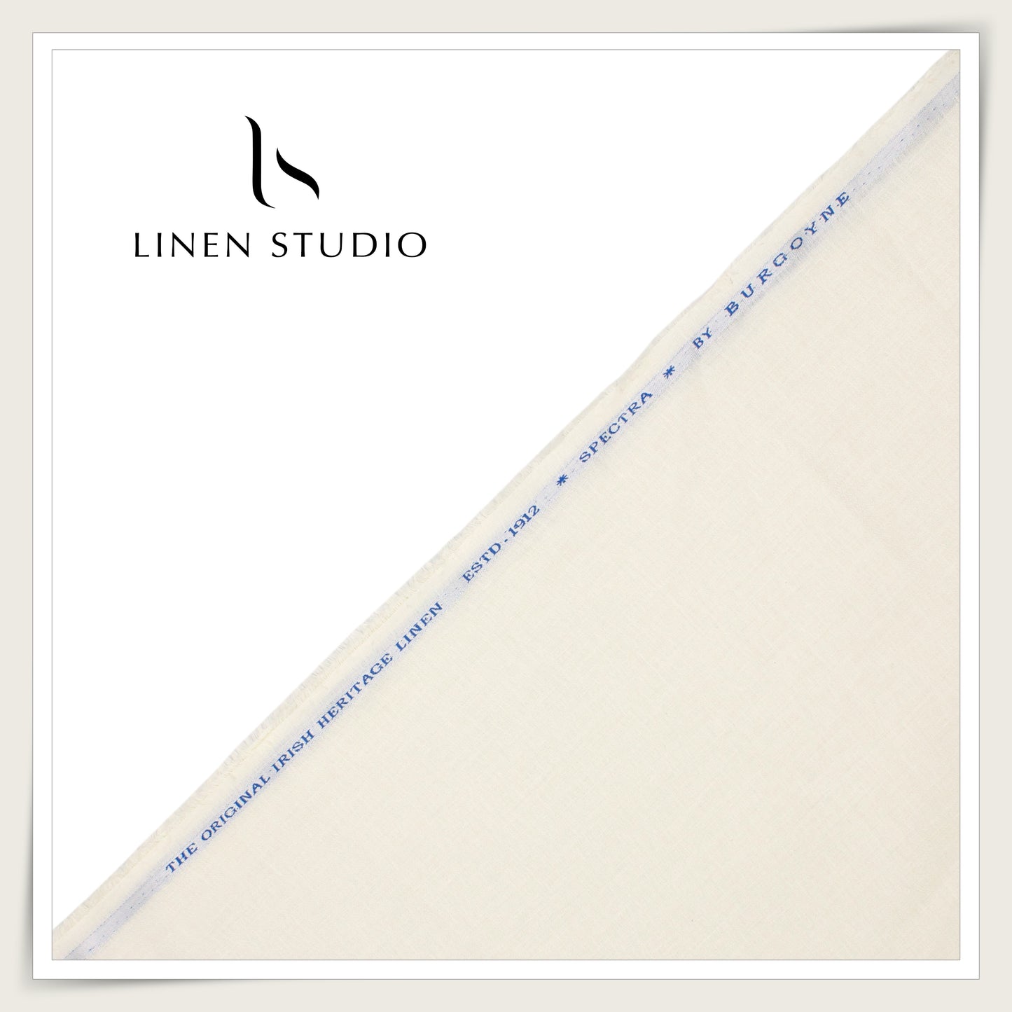 60 CMS SHIRTING - PURE LINEN 70 LEA PLAIN BY BURGOYNE 104 (FLAT RATE)