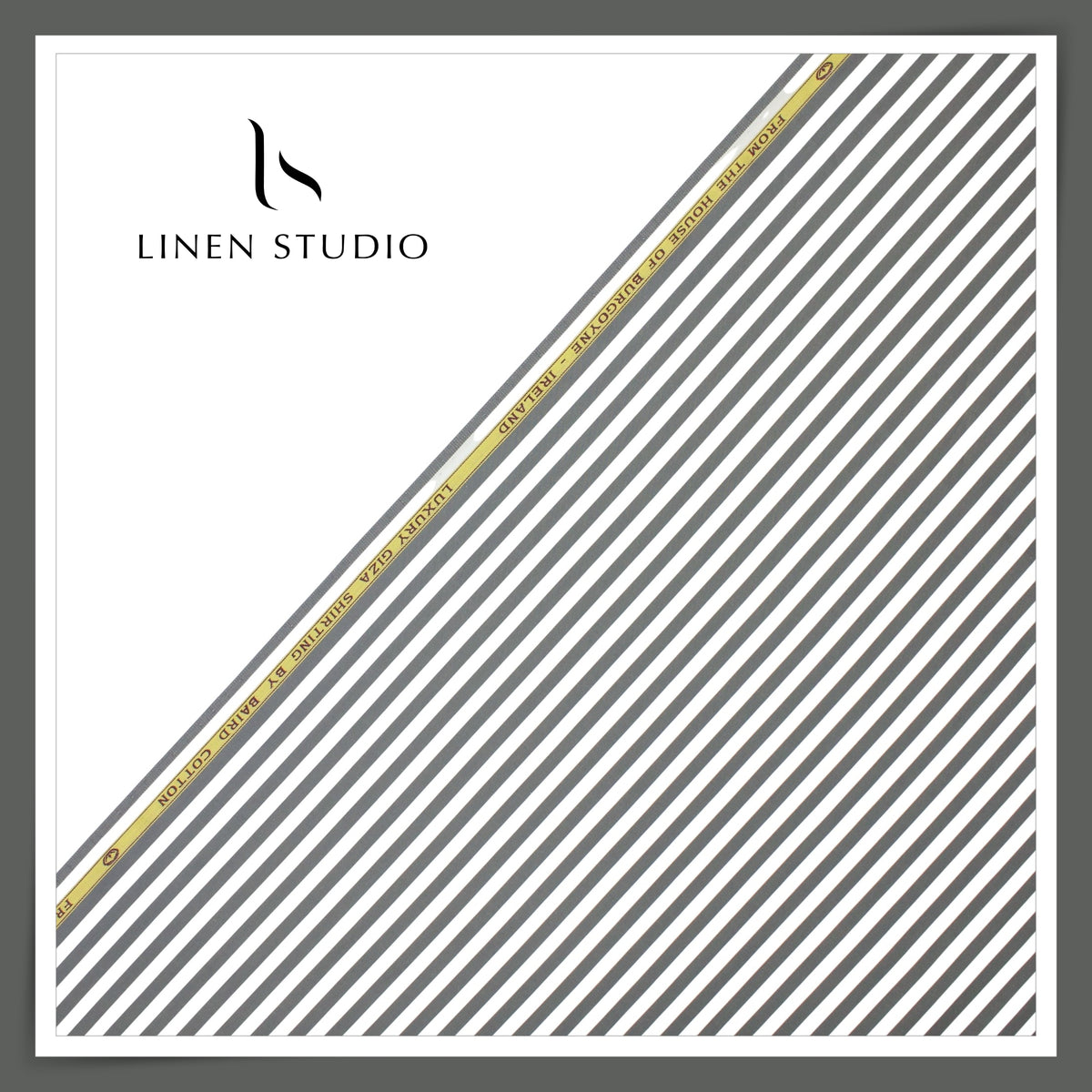 1.30 MTR SHIRTING - LUXURY GIZA COTTON STRIPES BY BURGOYNE EB 104 (FLAT RATE)