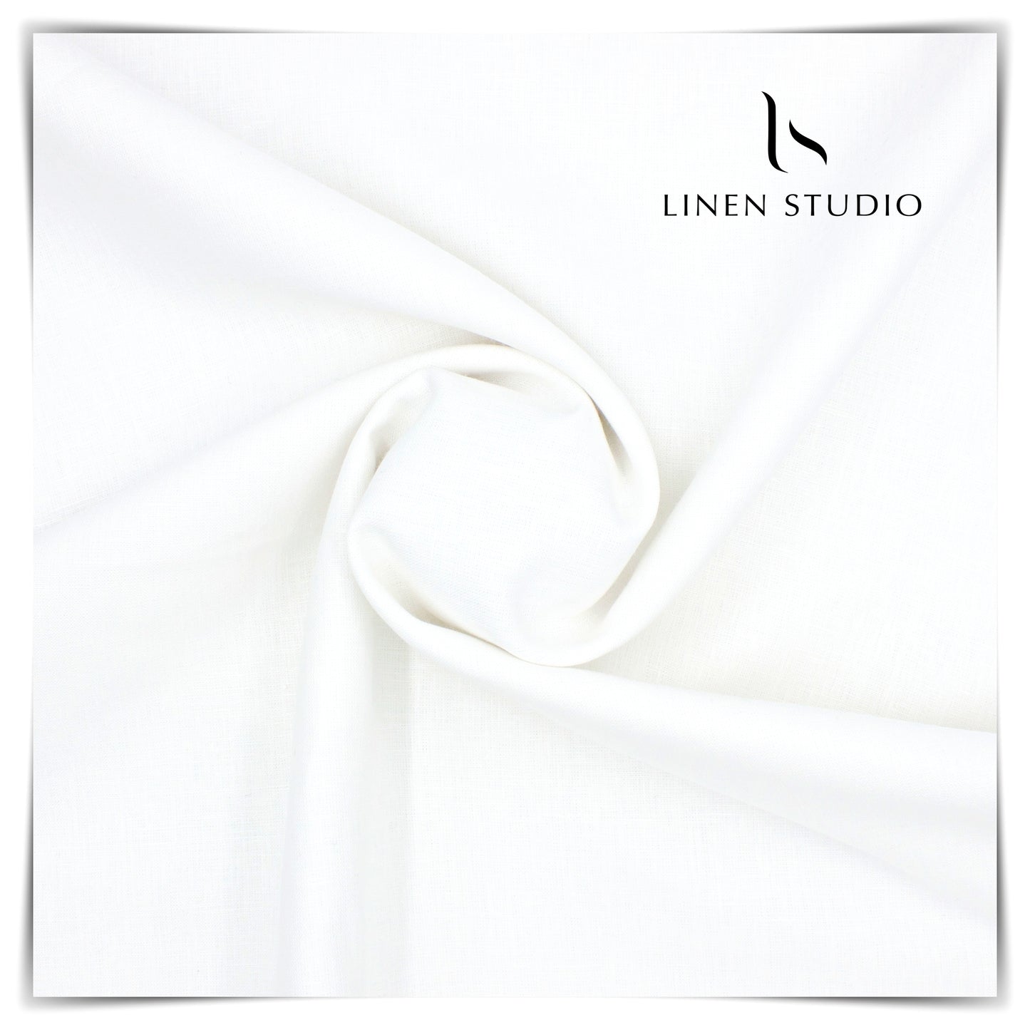 1.10 MTR SUITING - 25 LEA LINEN BY LINEN FIESTA - BRIGHT WHITE (FLAT RATE)