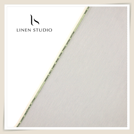 90 CMS SHIRTING - FINEST SUPIMA COTTON STRIPES BY LUTHAI (FLAT RATE)