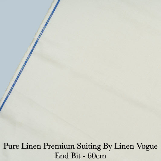 60 Cm Suiting Fabric  - END BIT (70%) - Linen Studio