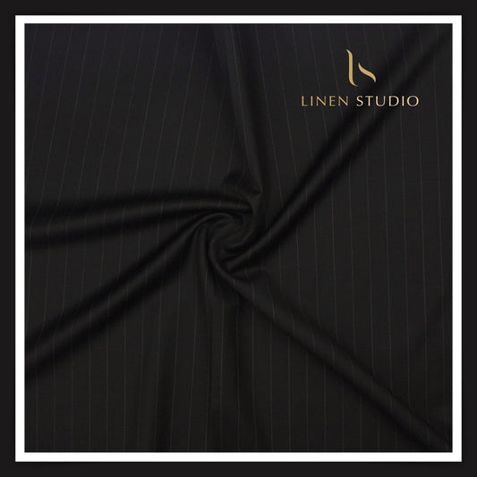 1.00 MTR SUITING - SUPER 150'S AUSTRALIAN MERINO WOOL STRIPES BY VERCELLI EB 103 (FLAT RATE)