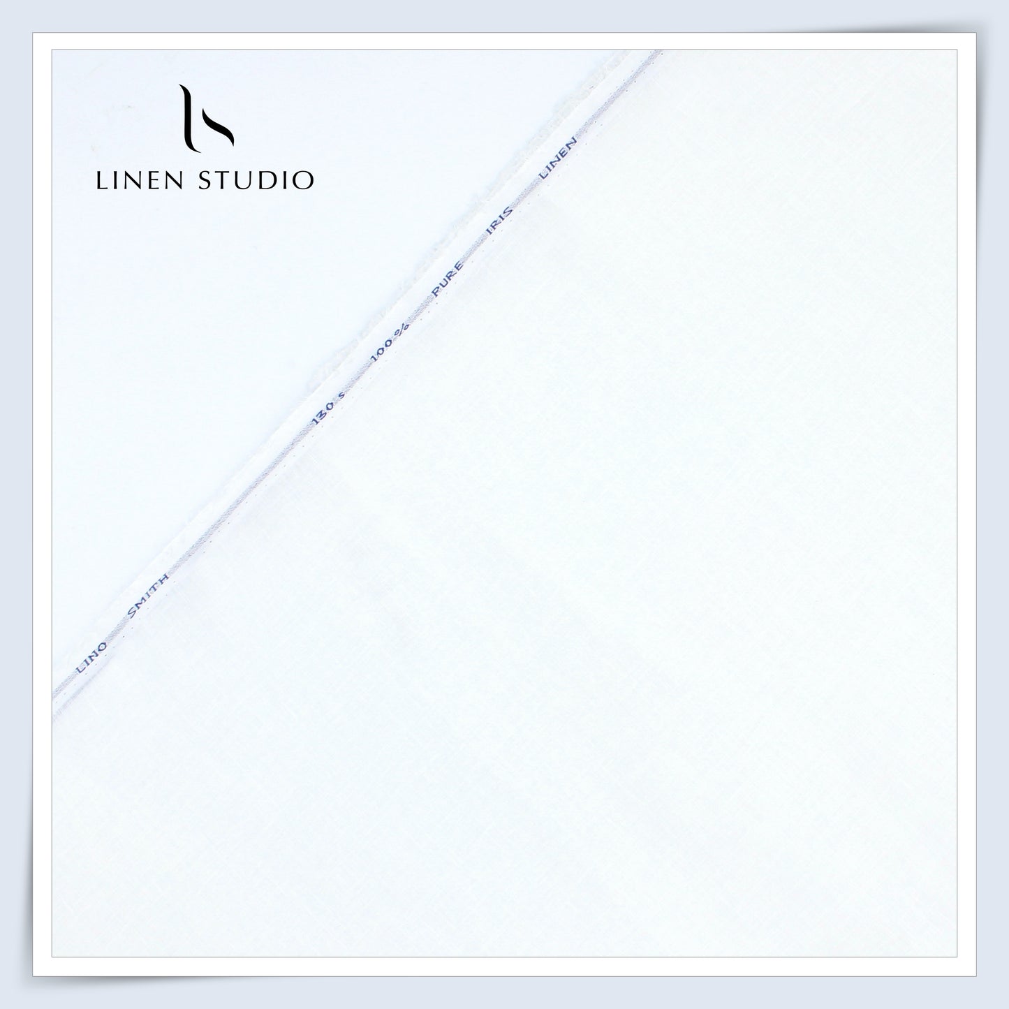Linen Fiesta 130 Lea Plain Premium Shirting - White