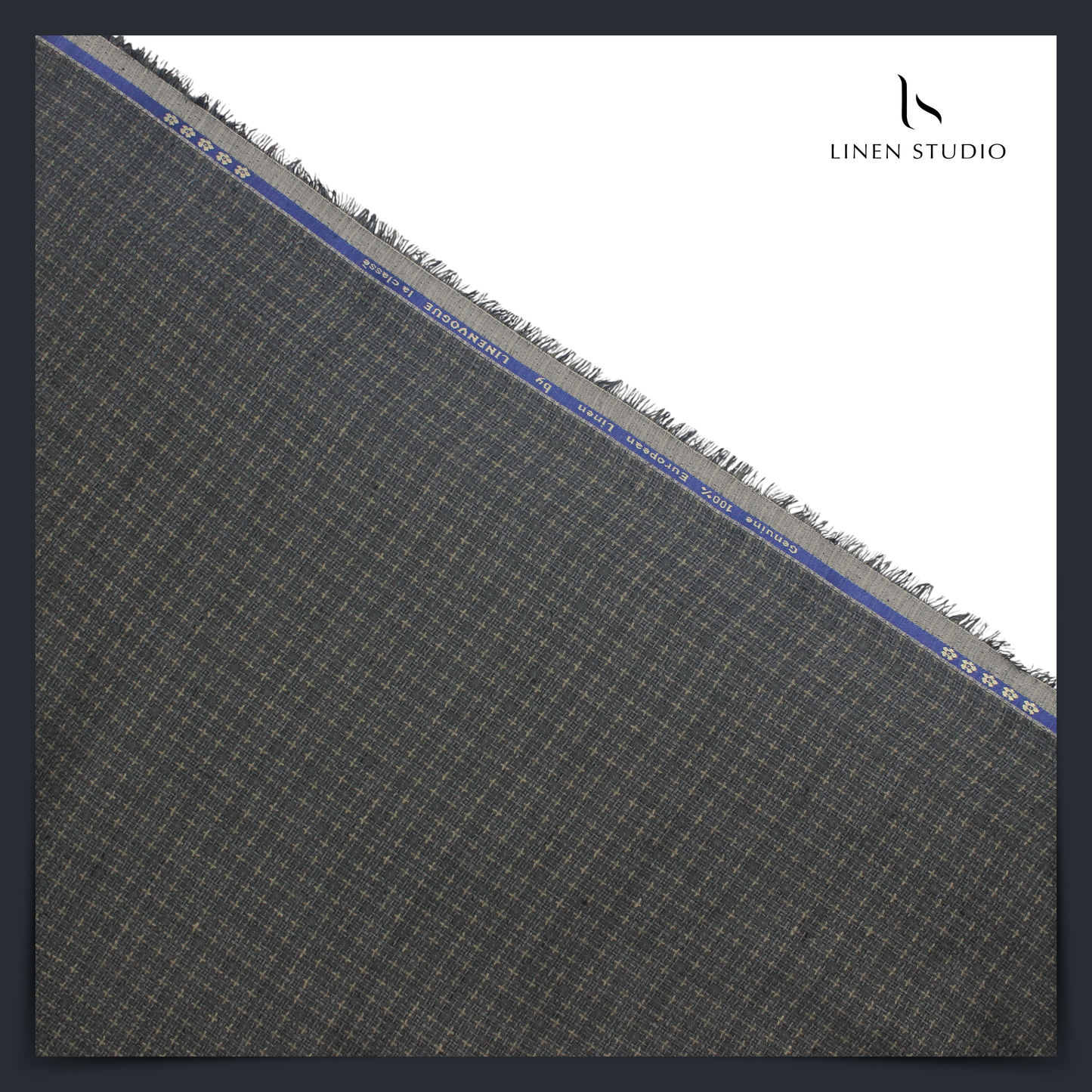 60 CMS SHIRTING - PURE LINEN 70 LEA PREMIUM JACQUARD BY LINEN VOGUE 105 (FLAT RATE)
