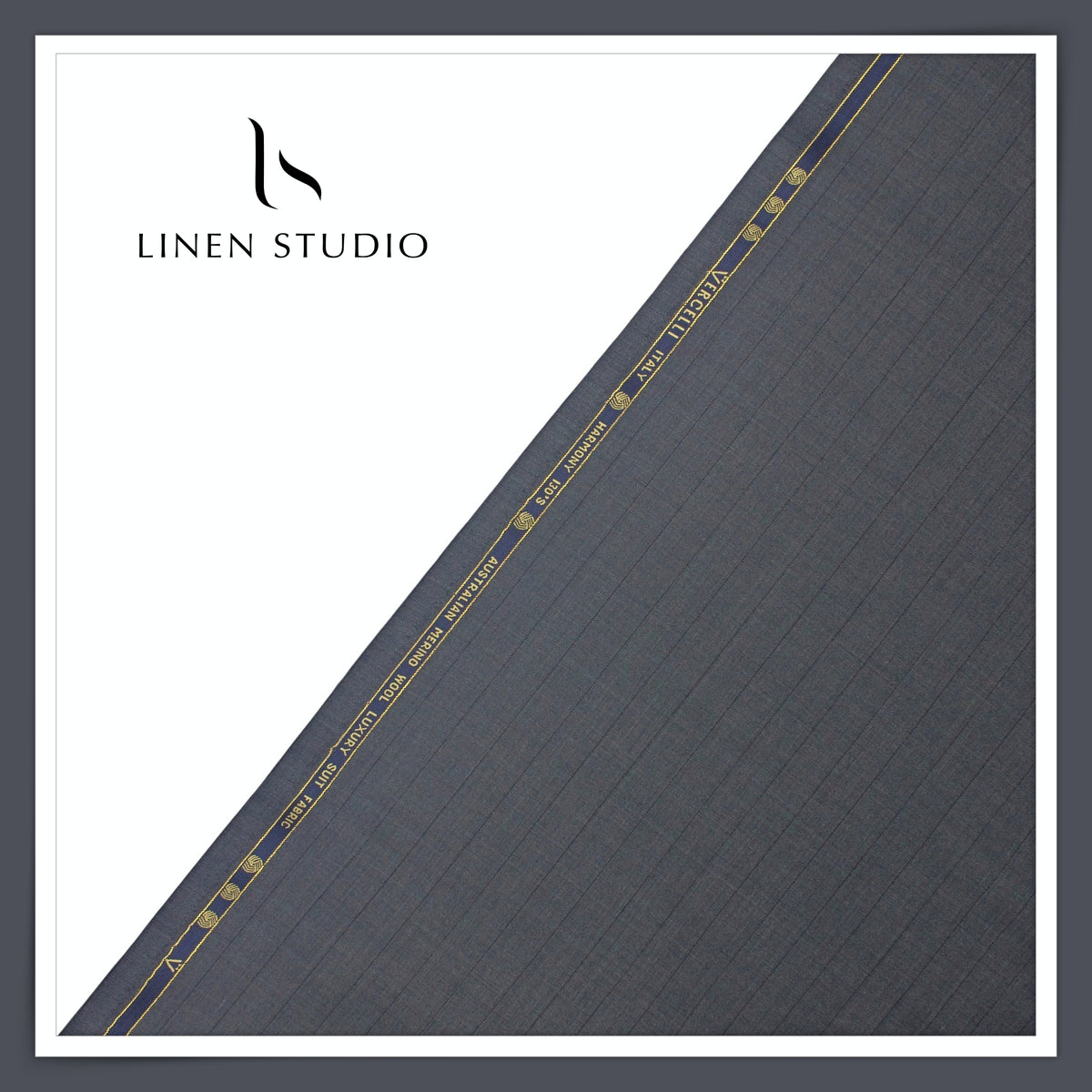 1.00 MTR SUITING - SUPER 130'S AUSTRALIAN MERINO WOOL STRIPES BY VERCELLI EB 104 (FLAT RATE)