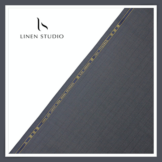 1.00 MTR SUITING - SUPER 130'S AUSTRALIAN MERINO WOOL STRIPES BY VERCELLI EB 104 (FLAT RATE)