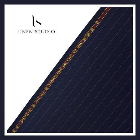 50 CM SUITING - LUXUS 120'S AUSTRALIAN MERINO WOOL STRIPES BY VERCELI EB 105 (FLAT RATE)