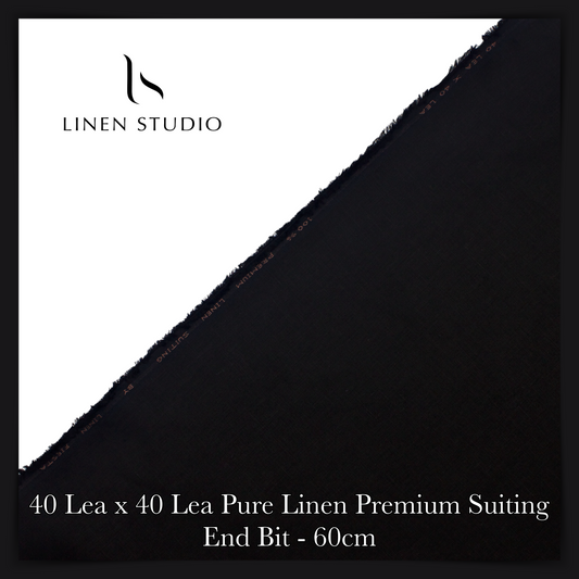 60 Cm Suiting Fabric  - END BIT (70%) - Linen Studio