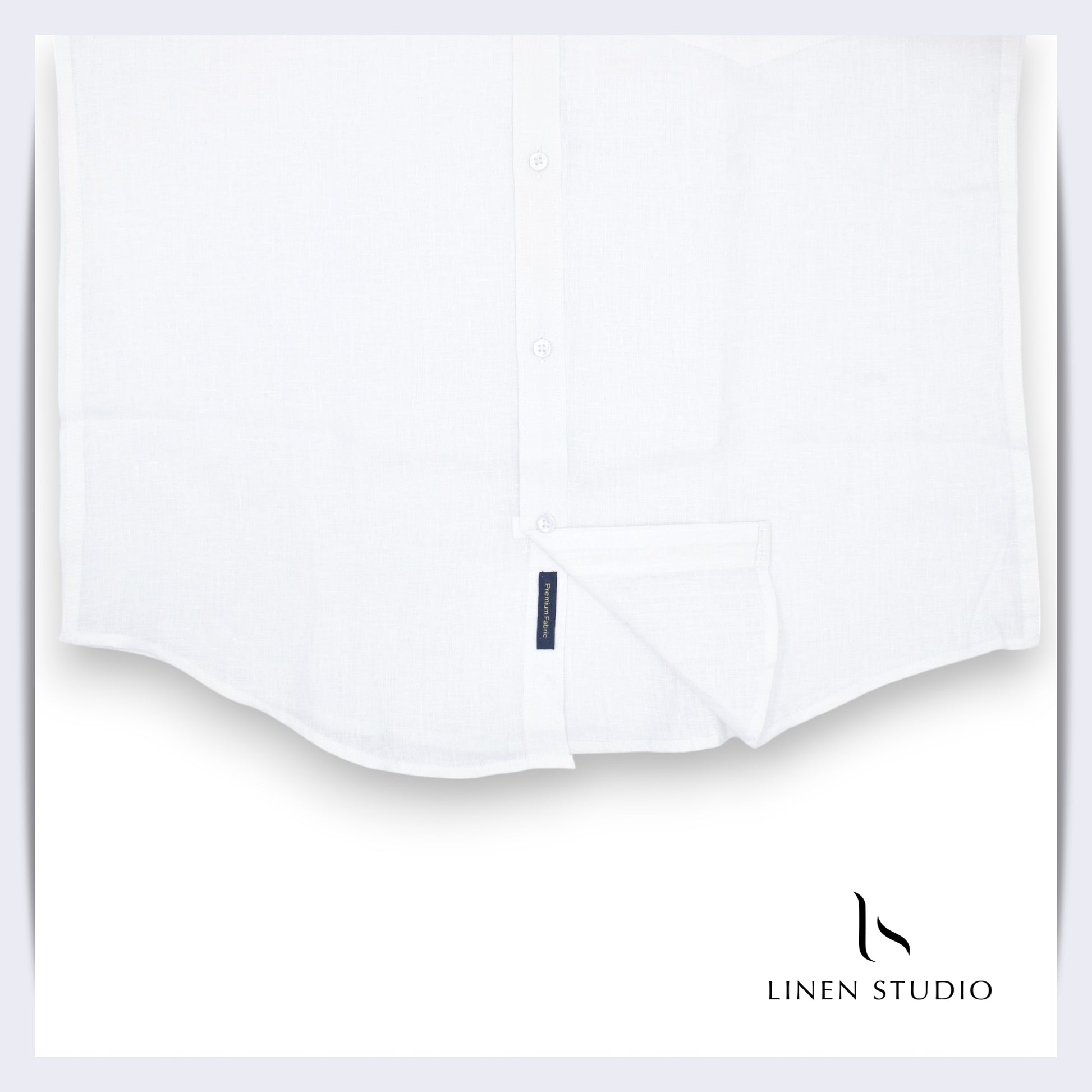 60 Lea White Readymade Pure Linen Shirt - Linen Studio