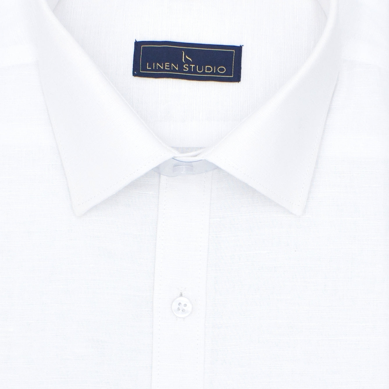 65/35 White Linen Cotton White Readymade Shirt - Linen Studio