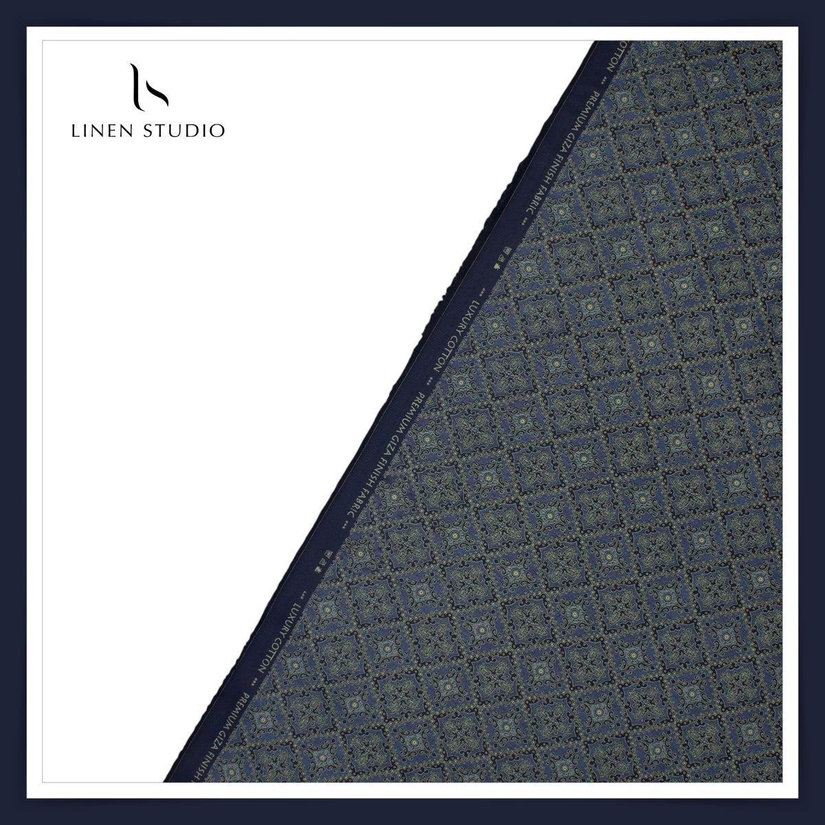 1.10 MTR SHIRTING - PREMIUM GIZA COTTON PRINT EB 106 (FLAT RATE)