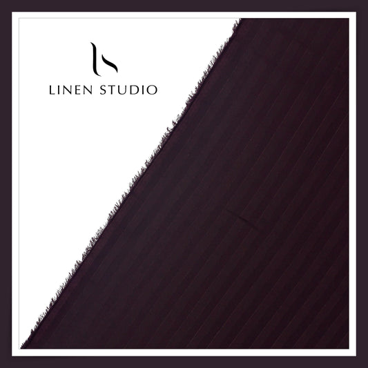 Wrinkle Free Lightweight Polynosic Shirting - Barossa Stripes with Mild Silver Zari (NEW)