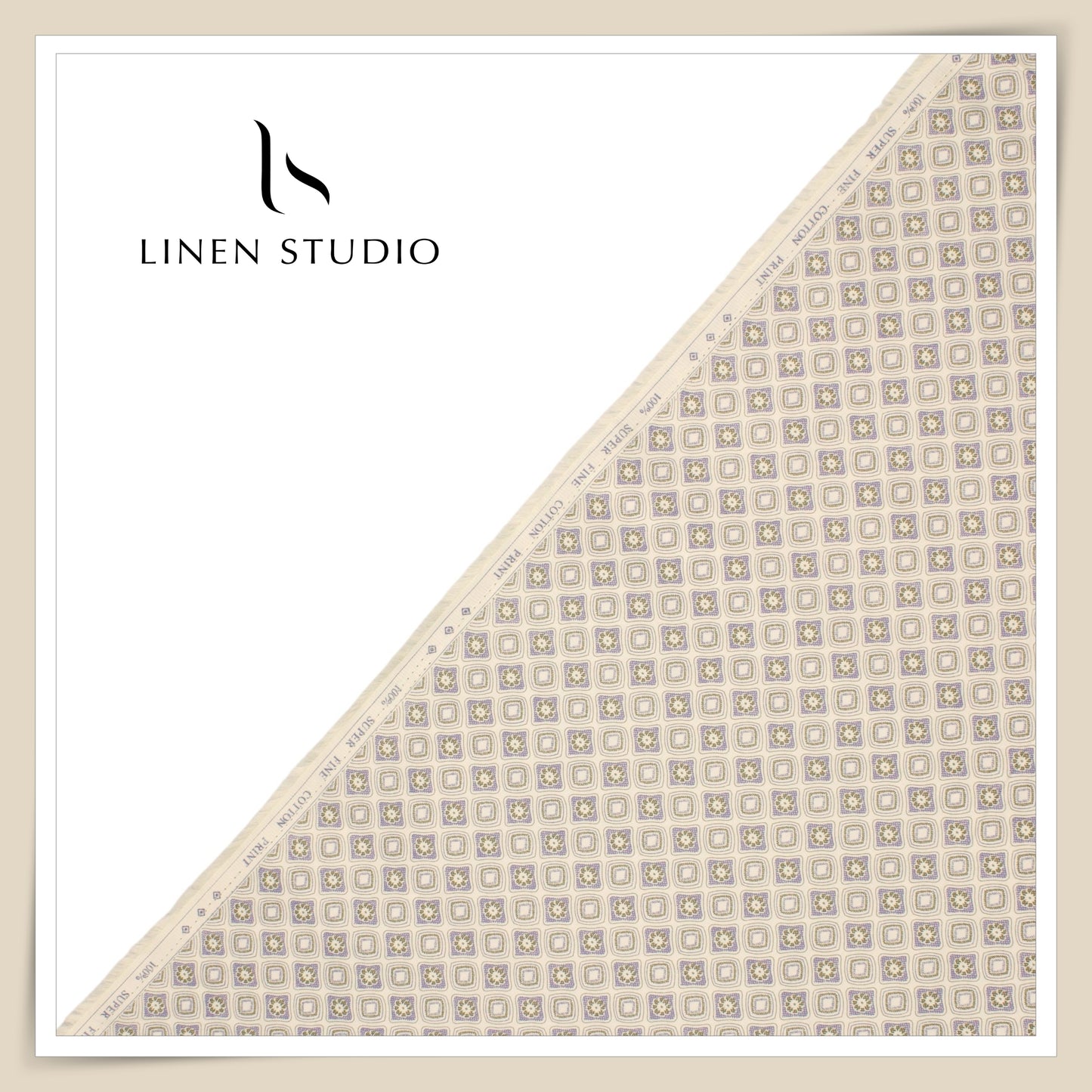 50 CMS SHIRTING - SUPERFINE COTTON PRINT 106 (FLAT RATE)