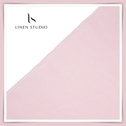 90CM SHIRTING  - 60LEA PURE LINEN PLAIN TEA ROSE BY LINEN CLUB EB 106 (FLAT RATE)