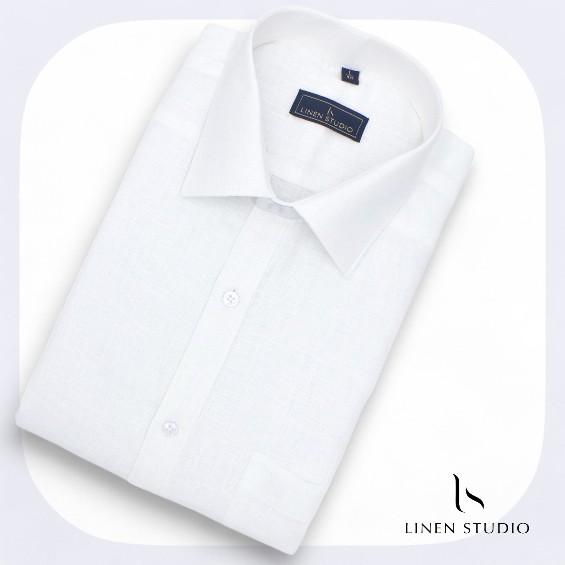 70 Lea White Readymade Pure Linen Shirt - Linen Studio