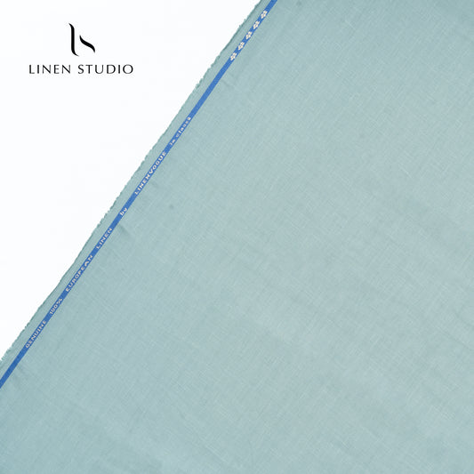 Premium Pure Linen Suiting by Linen Vogue - Turquoise - Linen Studio