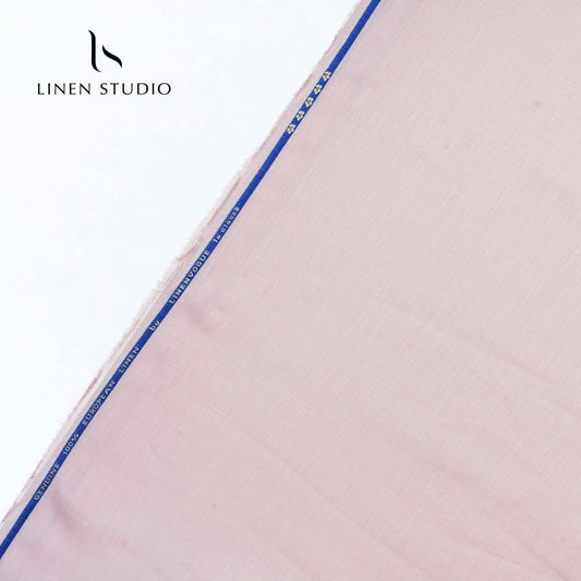 Premium Pure Linen Suiting by Linen Vogue - Baby Pink - Linen Studio