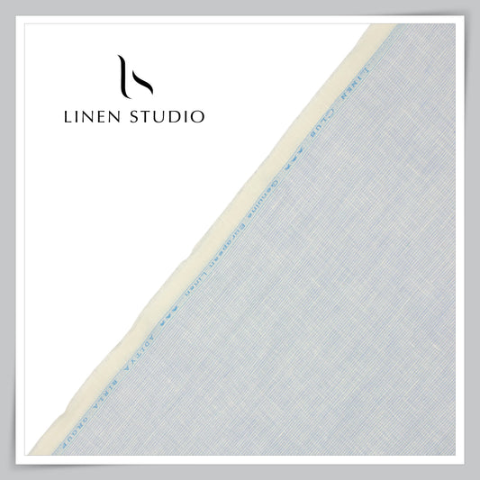 40 CMS SHIRTING - PURE LINEN 60 LEA STRIPES BY LINEN CLUB EB 107(FLAT RATE)
