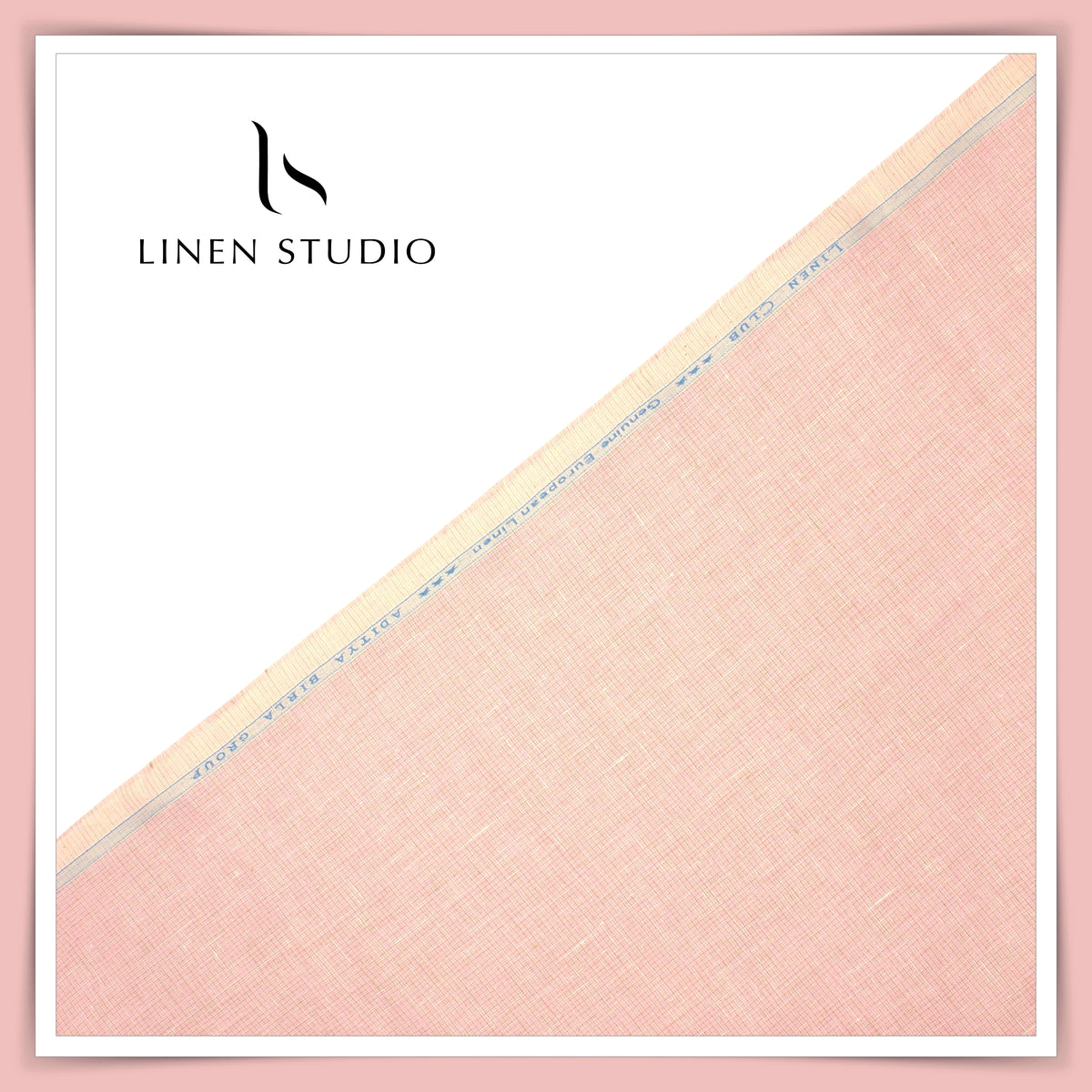 1.10 MTR SHIRTING - PURE LINEN 60 LEA SUBTLE CHECKS BY LINEN CLUB EB 107 (FLAT RATE)