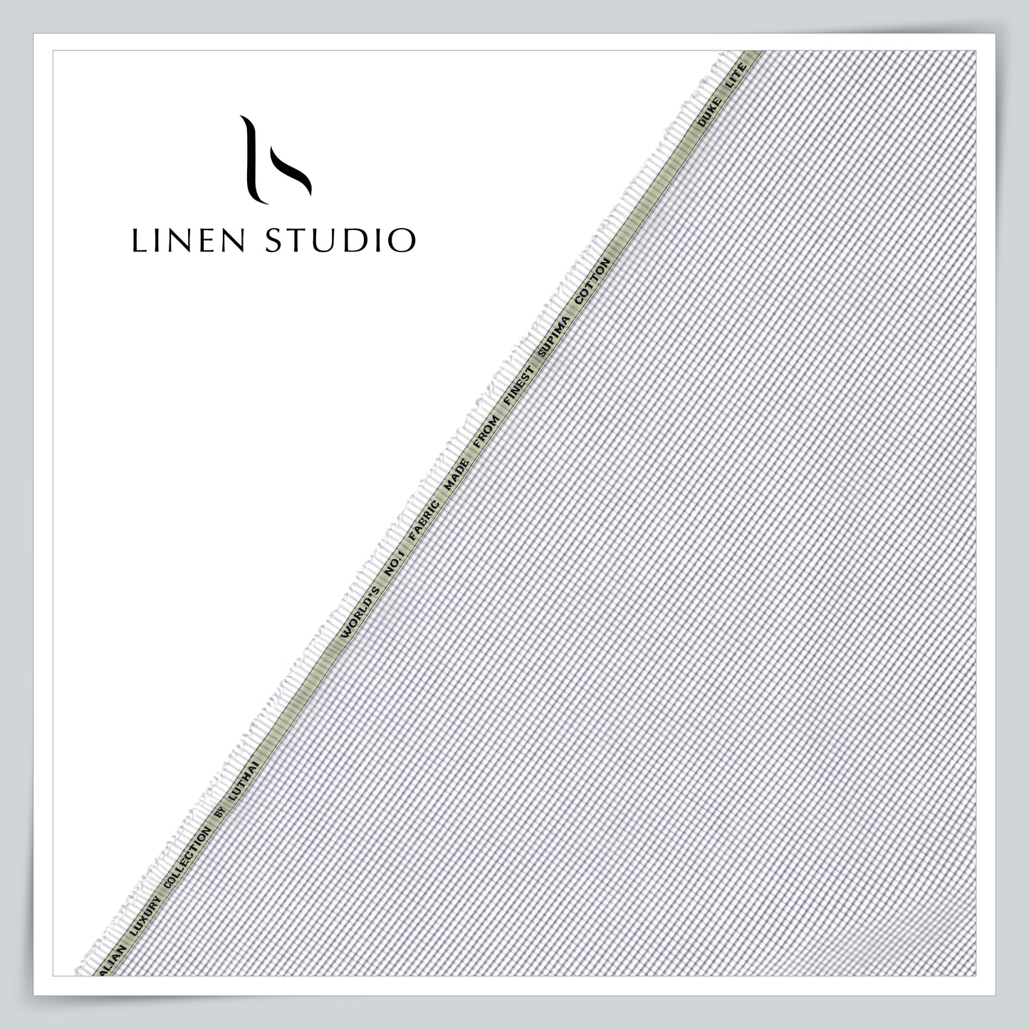 1.40 MTR SHIRTING - FINEST SUPIMA COTTON CHECKS BY LUTHAI (FLAT RATE)