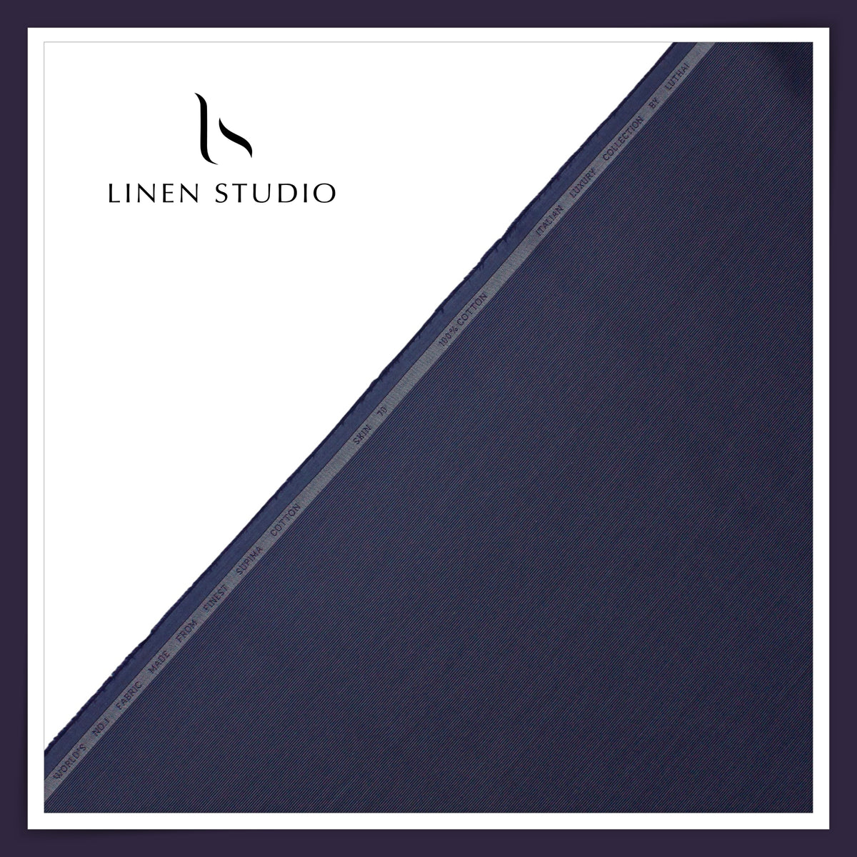 1.20 MTR SHIRTING - FINEST SUPIMA COTTON STRIPES BY LUTHAI EB 107 (FLAT RATE)