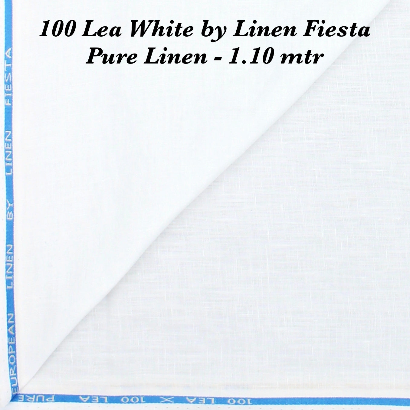 1.10 mtr 100 Lea White Shirting - END BIT (50%)