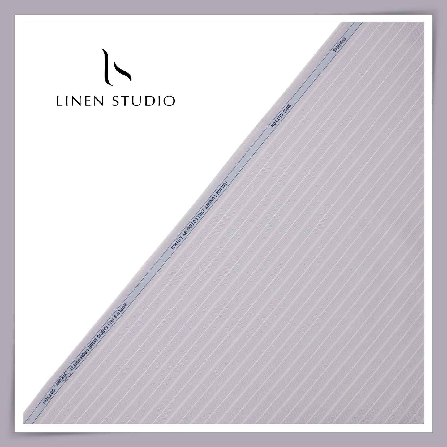 1.10 MTR SHIRTING - FINEST SUPIMA COTTON STRIPES BY LUTHAI EB 108 (FLAT RATE)