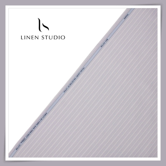 1.10 MTR SHIRTING - FINEST SUPIMA COTTON STRIPES BY LUTHAI EB 108 (FLAT RATE)