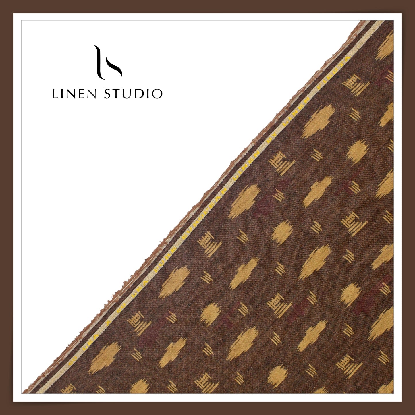 1.40 MTR SHIRTING - 60LEA PURE LINEN DIGITAL PRINT BY LINEN FIESTA EB 109 (FLAT RATE)