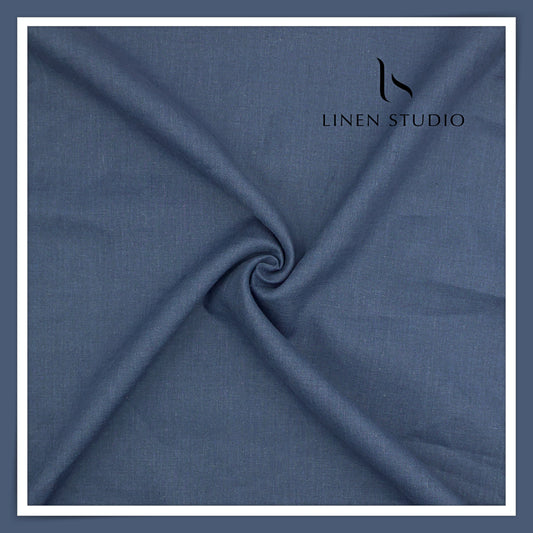 1.30 MTR SHIRTING - 70 LEA FRENCH LINEN PLAIN BY VERCELLI EB 108 (FLAT RATE)