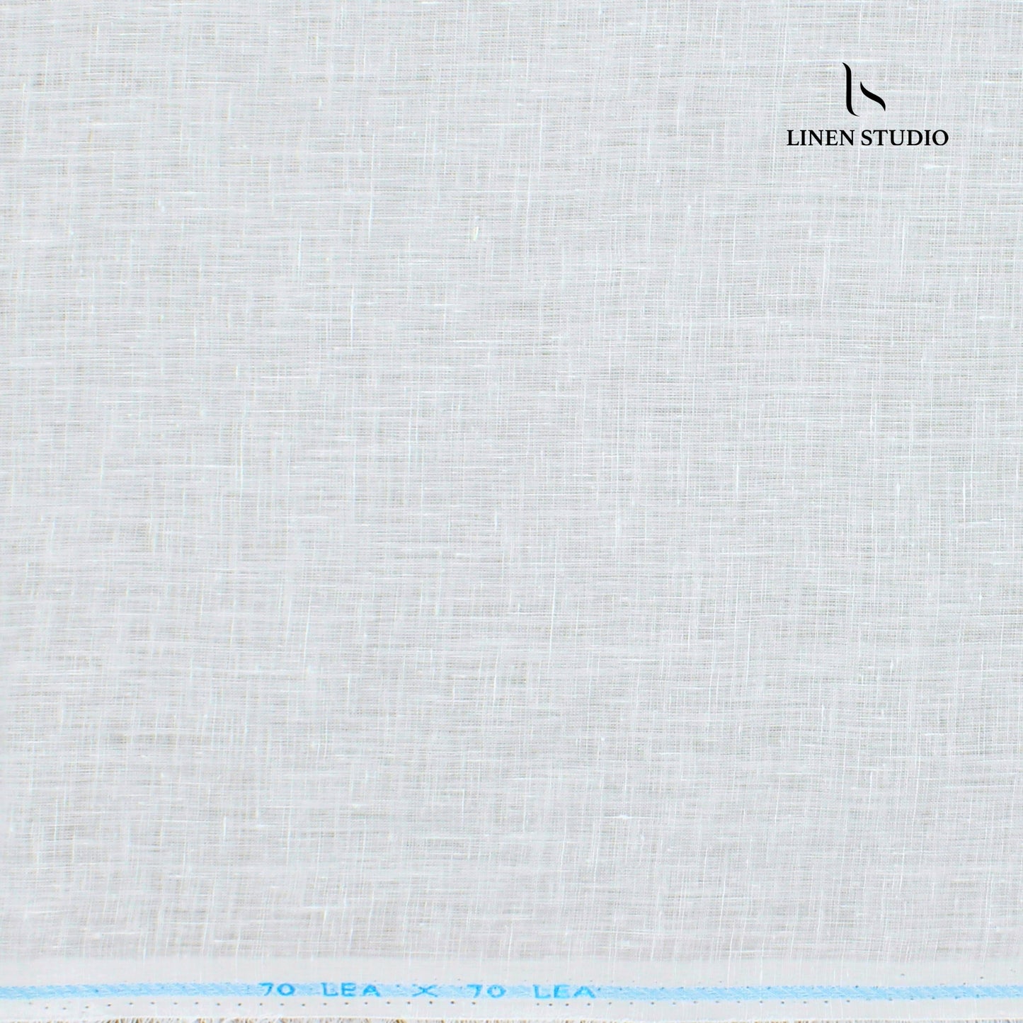 Linen Fiesta 70 Lea Plain Shirting - White