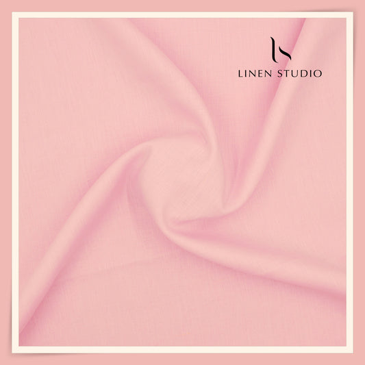 Linen Club 60 Lea Pure Linen Shirting W/O SEL - Bubble Gum Pink (45% SALE) (NEW)