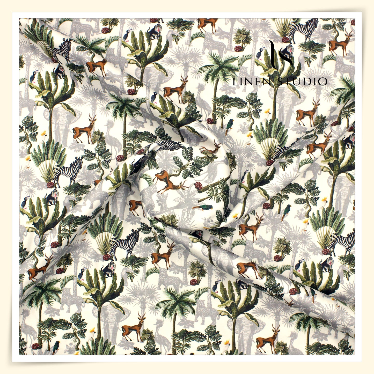 100% Luxury Cotton Digital Printed Shirting by Italian Channel - Jungle Book 1 (NEW)
