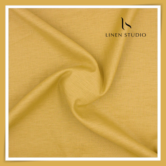 Linen Studio 60 Lea Pure Linen Shirting - Gold Sheen (50% SALE) (NEW)