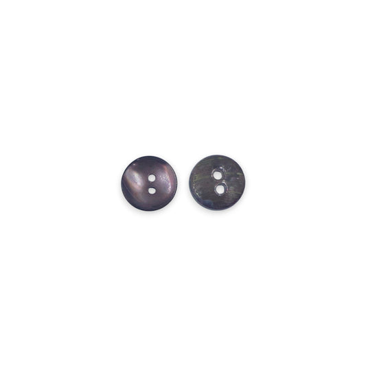 Round Rimless 2 Hole Mother Of Pearl Fancy Shirt Buttons With Purplish Grey Undertone (NEW)