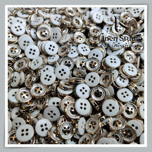 Round Rim 4 Hole Fashion Shirt Buttons - ABS 18L(11)