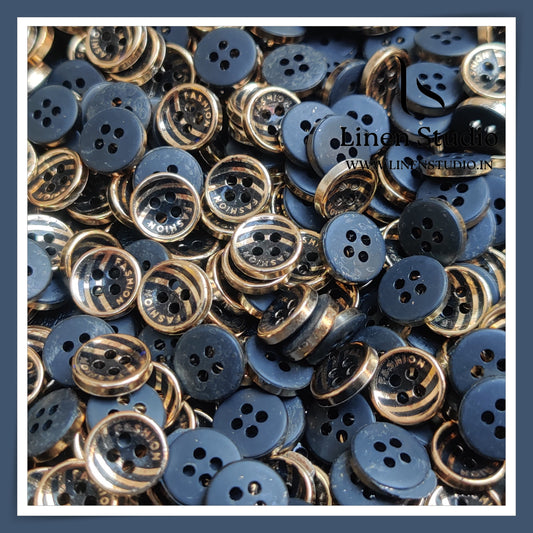 Round Rim 4 Hole Fashion Shirt Buttons - ABS 18L(18)