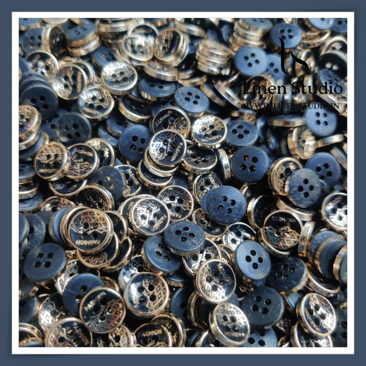 Round Rim 4 Hole Fashion Shirt Buttons - ABS 18L(4)