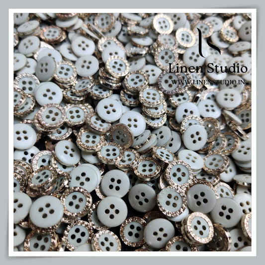 Round Rim 4 Hole Fashion Shirt Buttons - ABS SG032
