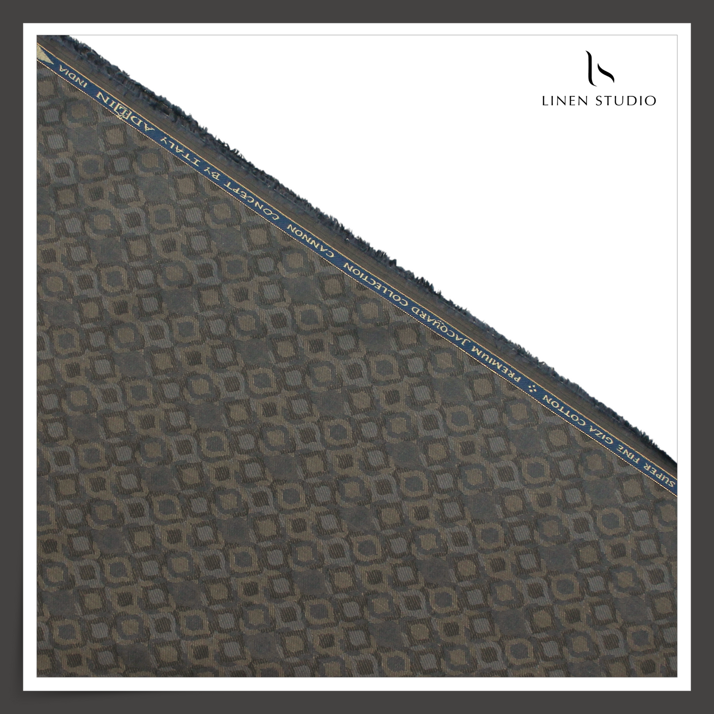 REVERSIBLE 100% Giza Cotton LA Finished Jacquard Shirting - 03 (NEW) (Zoom In)