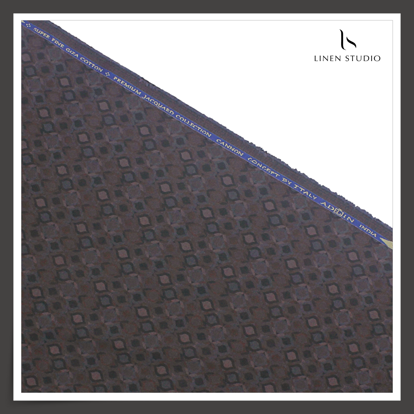REVERSIBLE 100% Giza Cotton LA Finished Jacquard Shirting - 04 (NEW) (Zoom In)