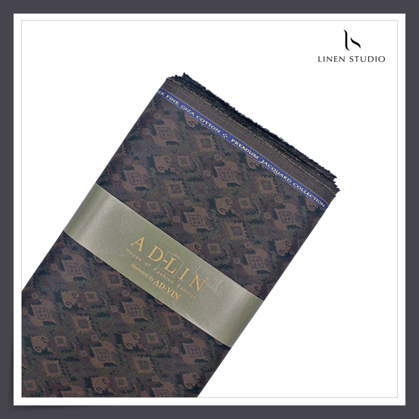 REVERSIBLE 100% Giza Cotton LA Finished Jacquard Shirting - 05 (NEW) (Zoom In)