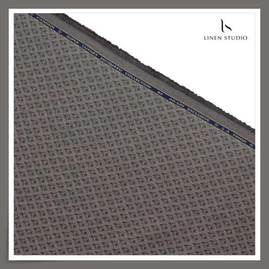 REVERSIBLE 100% Giza Cotton LA Finished Jacquard Shirting - 01 (NEW) (Zoom In)