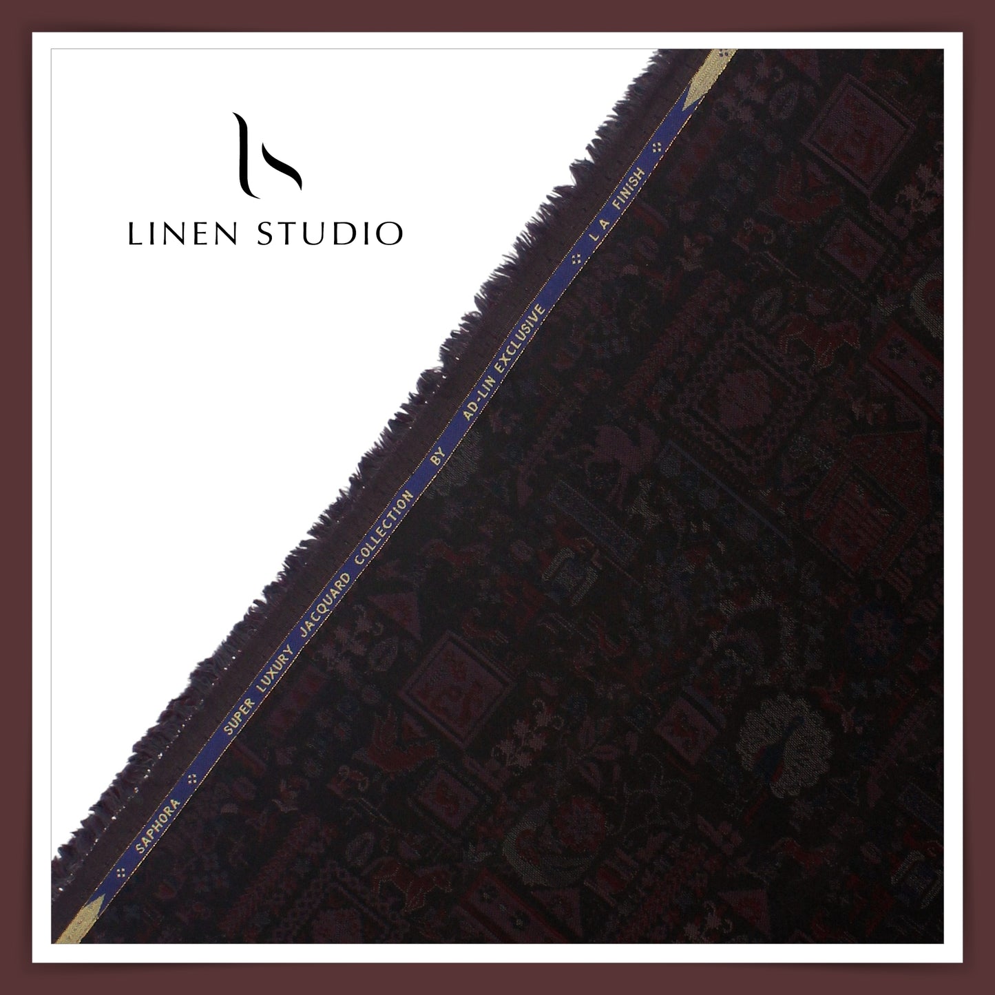 REVERSIBLE Premium Giza Cotton LA Finished Jacquard Shirting - 07 (NEW) (Zoom In)
