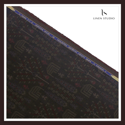 REVERSIBLE Premium Giza Cotton LA Finished Jacquard Shirting - 02 (NEW) (Zoom In)